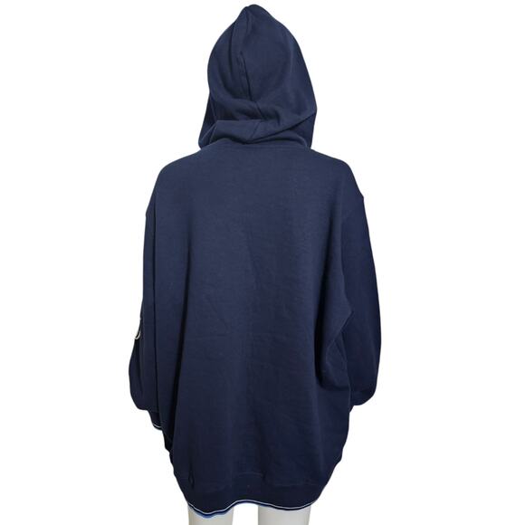 Ben Sherman Mens Fleece Spellout Logo‎ Hoodie Sweatshirt Navy Blue XL - Picture 6 of 9